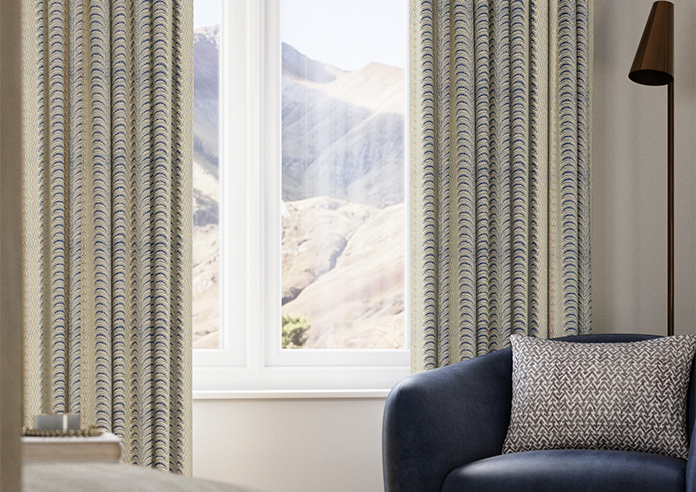 Land & Shore Fintra Stripe, Blue Red - Made to Measure Curtains - Image 5